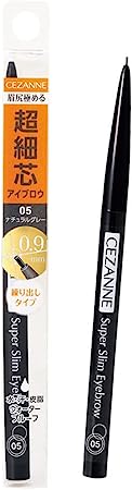 Cezanne Ultra Fine Eyebrow 05 Natural Gray 0.02 g Eyebrow Retractable Type Natural Gray Waterproof