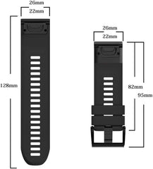 for Watch Band Silicone Watch Band 22mm 26mm GARMIN Fenix 7X 6X 5X 5 6 Silicone Strap Loop Sports Band Watch Strap Waterproof Replacement Band for Garmin