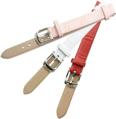 Watch Band, Genuine Leather, Crocodile Embossed, 0.3 inch (8 mm), 0.4 inch (10 mm), Watch Band, Replacement Strap, Genuine Leather, Tools Included