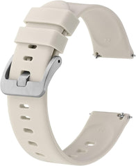 Rubber Watch Band, 0.6 inch (16 mm), 0.7 inch (17 mm), 0.7 inch (18 mm), 0.8 inch (20 mm), 0.9 inch (22 mm), Ultra Thin Silicone Watch Strap, Quick Release, Fully Waterproof, Replacement Strap