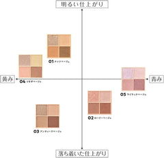 Cezanne Beige Tone Eye Shadow 05 Lilac Beige Lame Pearl Matte 4 Color Eye Shadow