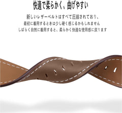 AGUPERFIT Watch Band, 0.8 inch (20 mm), 0.9 inch (22 mm), Quick Release Belt, Genuine Leather, Business Watch, Band, Leather, Smart Watch, Replacement Strap, Smart Watch Replacement Band (0.9 inch (22 mm), Brown)