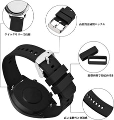 Watch Band, 0.71, 0.83, 0.83, 0.87, 0.87 inches (18, 19, 20, 21, 22 mm), Silicone Watch Strap, Rubber Replacement