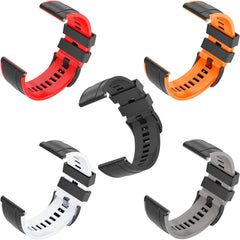 Silicone Watch Band, 20mm 22mm Waterproof Rubber Sport Watch Strap, Two-Tone Silicone Strap, Easy Replacement Without Comfortable Tools