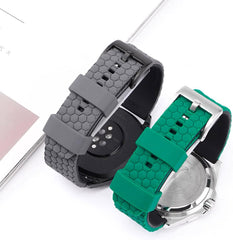 Silicone Watch Band 0.8 inch (20 mm), 0.9 inch (22 mm), Smart Watch, Watch Band, Replacement Strap, Waterproof, Soft, Lightweight, Breathable, Silica Gel, Sports Strap (No Tools Required)