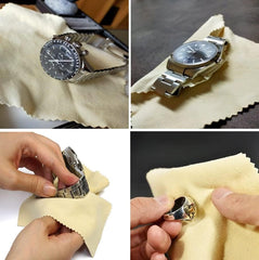 Seiko Stainless Steel Band, 0.7 inch (19 mm), 44Q6JB / SNX111, SNX113, SNX121, etc. + Harp Chamois 3.9 x 5.9 inches (100 x 150 mm)