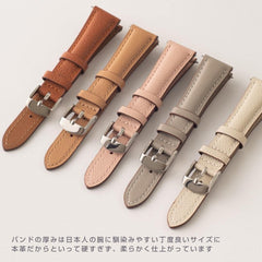 Women's Smart Watch Strap, Genuine Leather, Replacement Band (Band Width 0.7 inches (18 mm) or 0.8 inches (20 mm)