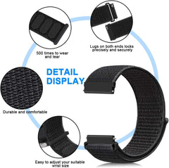 Watch Band, 0.8 inch (20 mm), 0.9 inch (22 mm), Loop Nylon Band, Similar to NATO Strap, No Tools Required, Easy to Replace