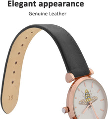Genuine Leather Watch Band, 0.3, 0.4, 0.5, 0.6, 0.6, 0.7, 0.8, 0.9 inches (8, 10, 12, 14, 16, 18, 20, 22 mm)
