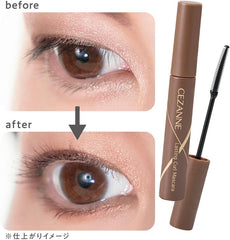 Cezanne Durable Curl Mascara 02 Brown 5.0g Smudge-resistant Long Fiber Contains Double Comb Shedding Brown Strong Curl