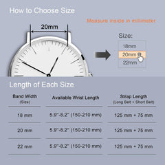 Quick Release Watch Band, Thin Genuine Leather Smart Watch Band, 0.7, 0.8, 0.9 in (18, 20, 22 mm)