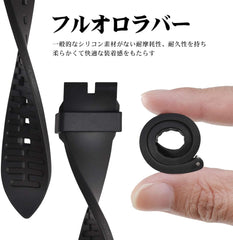 Fluoro Rubber Watch Band, 0.7 inches (18 mm), 0.7 inches (19 mm), 0.8 inches (20 mm), 0.8 inches (21 mm), 0.9 inches (22 mm), 0.9 inches (23 mm), 0.9 inches, Rubber