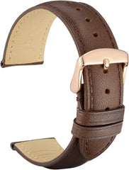 Leather Watch Band 14mm 16mm 18mm 19mm 20mm 21mm 22mm 23mm 24mm Vintage Leather Watch Band Rose Gold Buckle