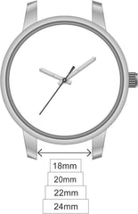 Nylon Strap, 0.71, 0.87, 0.94 inches (18, 20, 22, 24 mm), Military Watch Strap, Black Buckle