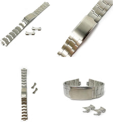 Seiko Stainless Steel Band, 0.7 inch (19 mm), 44Q6JB / SNX111, SNX113, SNX121, etc. + Harp Chamois 3.9 x 5.9 inches (100 x 150 mm)