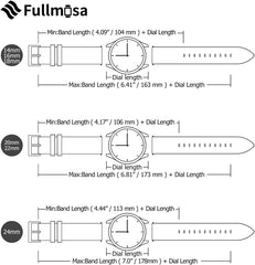 Leather Watch Band 20mm Quick Release 9 Colors Selected Cross Genuine Leather Replacement Strap Compatible with Men's Women's (20mm, Black + Silver Buckle)