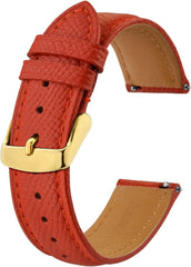 Watch Band, 0.7 / 0.8 / 0.9 inches (18 / 20 / 22 mm), Calf Leather Watch Replacement Strap, Quick Release, Genuine Leather, Business Style