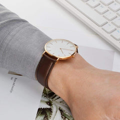 Leather Watch Band 14mm 16mm 18mm 19mm 20mm 21mm 22mm 23mm 24mm Vintage Leather Watch Band Rose Gold Buckle