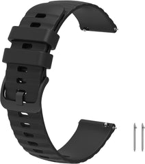 Watch Band, Universal Watch Band, 0.71, 0.87, 0.87 inches (18, 20, 22 mm), Wide Silicone Strap, 0.71, 0.87, 0.87 inches (18, 20, 22 mm), Rubber Strap, Waterproof Replacement Strap, Smart Watch Band, Quick Release, Compatible with Most Smart Watches
