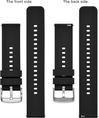 Watch Band, 0.71, 0.83, 0.83, 0.87, 0.87 inches (18, 19, 20, 21, 22 mm), Silicone Watch Strap, Rubber Replacement