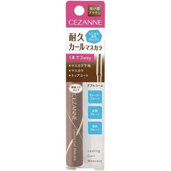 Cezanne Durable Curl Mascara 02 Brown 5.0g Smudge-resistant Long Fiber Contains Double Comb Shedding Brown Strong Curl