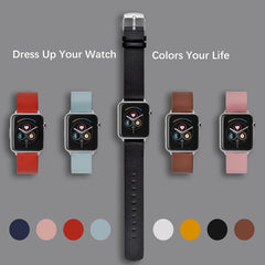 Quick Release Watch Band, Thin Genuine Leather Smart Watch Band, 0.7, 0.8, 0.9 in (18, 20, 22 mm)