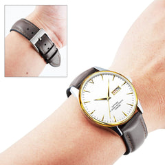 Leather Watch Band, Rubber Inside Rubber, Breathable, 0.6 - 0.9 inches (14 - 22 mm), Hybrid Quick Release Watch Strap, Smart Watch Strap, Unisex, 6 Colors Available