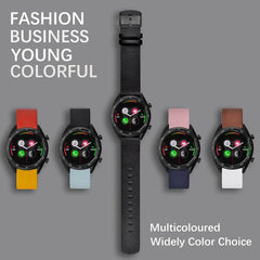 Quick Release Watch Band, Thin Genuine Leather Smart Watch Band, 0.7, 0.8, 0.9 in (18, 20, 22 mm)