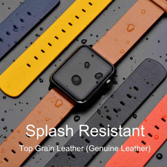 Quick Release Watch Band, Thin Genuine Leather Smart Watch Band, 0.7, 0.8, 0.9 in (18, 20, 22 mm)