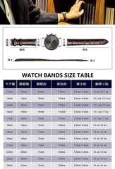 Watch Strap, Watch Band Replacement, Genuine Leather, Calf Leather, Crocodile Texture Pattern, Pink, Blue, White, Red, Purple, Light Blue, 0.47 - 0.94 in (12 - 24 mm)
