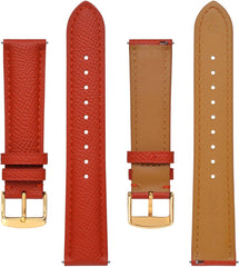 Watch Band, 0.7 / 0.8 / 0.9 inches (18 / 20 / 22 mm), Calf Leather Watch Replacement Strap, Quick Release, Genuine Leather, Business Style