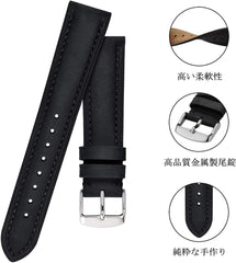 Watch Band 14/15/16/17/18/19/20/21/22/23/24mm Suede Genuine Leather Watch Strap Silver Buckle