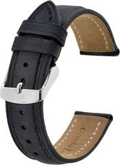 Watch Band 14/15/16/17/18/19/20/21/22/23/24mm Suede Genuine Leather Watch Strap Silver Buckle