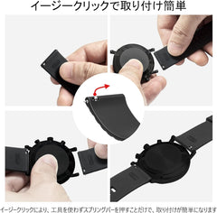 Watch Band, Universal Watch Band, 0.71, 0.87, 0.87 inches (18, 20, 22 mm), Wide Silicone Strap, 0.71, 0.87, 0.87 inches (18, 20, 22 mm), Rubber Strap, Waterproof Replacement Strap, Smart Watch Band, Quick Release, Compatible with Most Smart Watches
