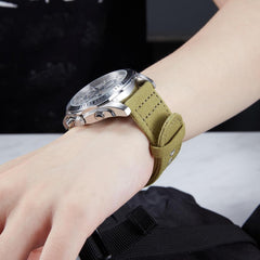 Watch Band, Canvas, Quick Release, Fabric Watch Band, 0.7 inch (18 mm), 0.8 inch (20 mm), 0.9 inch (22 mm), 0.9 inch (24 mm), Replacement Strap, Breathable, Smart Watch Belt, Unisex, 7 Colors, Silver/Black Buckle Included