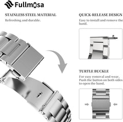 Watch band belt 22mm stainless steel smart watch band belt watch band 16mm 18mm 20mm 22mm 24mm replacement belt stainless steel metal belt 22mm silver Please check the model number list