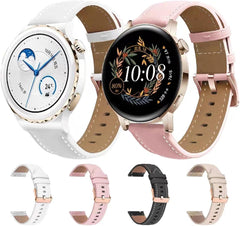 Watch Strap, 0.7 inch (18 mm), 0.8 inch (20 mm), Waterproof and Sweatproof, Quick Release Genuine Leather Watch Strap