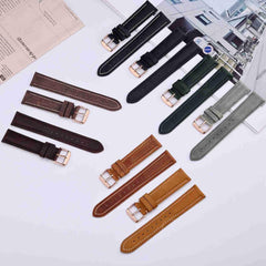 Watch Band 14/15/16/17/18/19/20/21/22/23/24mm Suede Genuine Leather Watch Strap Gold Buckle
