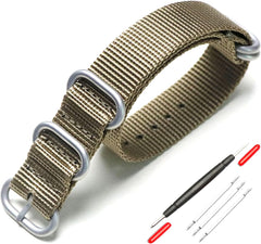 Watch Band for NATO Type, Watch Band, Nylon, Replacement Strap, 0.7 inches (18 mm), 0.8 inches (20 mm), 0.9 inches (22 mm), 0.9 inches (24 mm), Premium Nylon, Replacement Strap (Replacement Tool, Spring Bars Included)