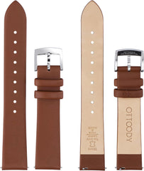Genuine Leather Watch Band, Watch Strap 12mm, 14mm, 16mm, 18mm, 20mm, 22mm, Elegant Ultra Soft Calf Leather Watch Replacement Band for Watches and Smart Watches, Quick Release Replacement Strap No Tools Required for Women, Men
