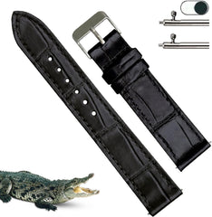 Crocodile Watch Strap Crocodile Replacement Watch Band Lizard Thin Band Ostrich Leather with Buckle Handmade Men Handmade