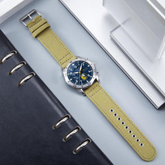 Watch Band, Canvas, Quick Release, Fabric Watch Band, 0.7 inch (18 mm), 0.8 inch (20 mm), 0.9 inch (22 mm), 0.9 inch (24 mm), Replacement Strap, Breathable, Smart Watch Belt, Unisex, 7 Colors, Silver/Black Buckle Included