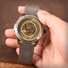 Watch Band, Watch Band, Genuine Leather Mustrot Leather Watch Strap, Soft Vintage Fine Leather Grain, 0.7/0.9 inches (18/20/22 mm), Quick Release Watch Strap