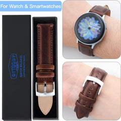 Watch Band, Watch Strap, 0.7 inches (18 mm), 0.8 inches (20 mm), 0.8 inches (21 mm), 0.9 inches (22 mm), Elegant, Calf Leather, Genuine Leather Watch Band, Quick Release, No Tools Required, Sweatproof, Tactile Lining, Replacement Watch Strap, Unisex