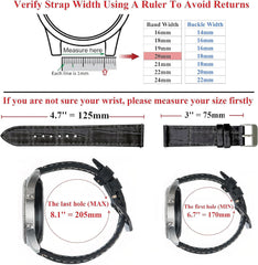 Crocodile Watch Strap Crocodile Replacement Watch Band Lizard Thin Band Ostrich Leather with Buckle Handmade Men Handmade