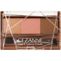 [Japanese Eyebrow] Cezanne Nose   Eyebrow Powder 05 Coral Brown Eyebrow Powder Nose Shadow One (1) with brush