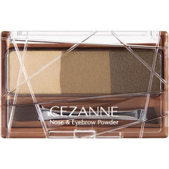 [Japanese Eyebrow] Cezanne Nose   Eyebrow Powder 05 Coral Brown Eyebrow Powder Nose Shadow One (1) with brush