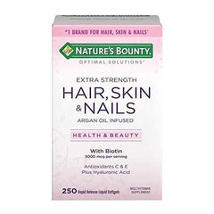 [Japanese Sports Supplements] Hair Skin Nails Argan Oil Infused, 5000 mcg of Biotin, 150 Rapid Release Liquid Softgels
