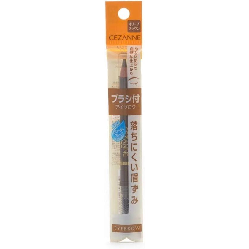 [Japanese Eyebrow] EYEBROW WITH Cézanne BRUSH Olive Brown 1.2g Pencil Type One gram