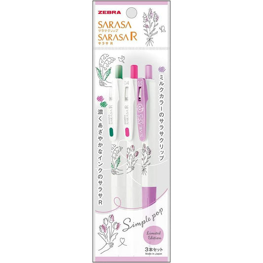 Zebra gel ballpoint pen Sarasa R 0.4mm   Sarasa clip 0.5mm single pop bouquet set P-JJS29-SP-B